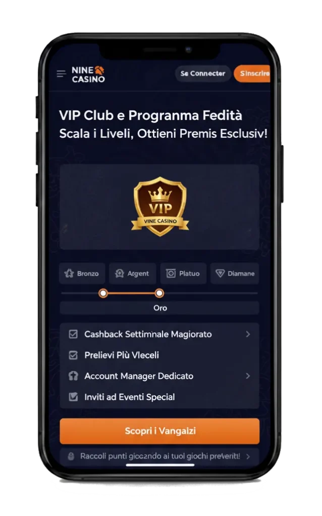 Nine Casino VIP Club e programma fedeltà